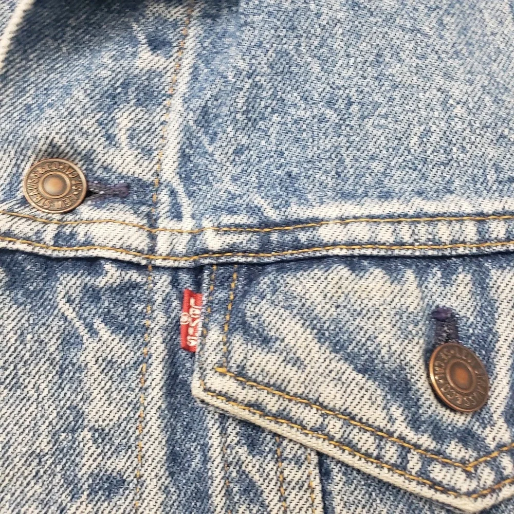 Vintage Levis Trucker Jacket Men 42 Blue Type 3 Made In USA Denim 80s Button 523